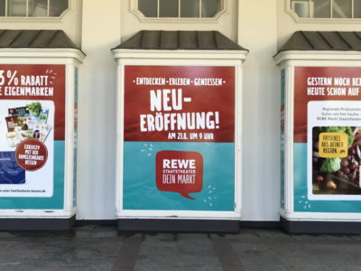 Schaufensterbeschriftung REWE Fahrzeugbeschriftung-Wiesbaden